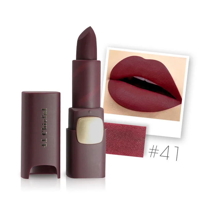 Nude Miss Rose Matte Lipstick Long Lasting Kyliejenner Lipstick Cosmetics Mate Lipstick Waterproof Lipsticks For Women Tint - Цвет: 41 Chicful