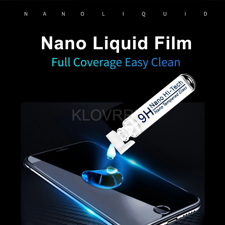 

Nano Liquid Screen Protector Tempered Glass For iPhone 7 8 6 Full Cover Invisible Film For huawei P30 PRO For Samsung Galaxy s10