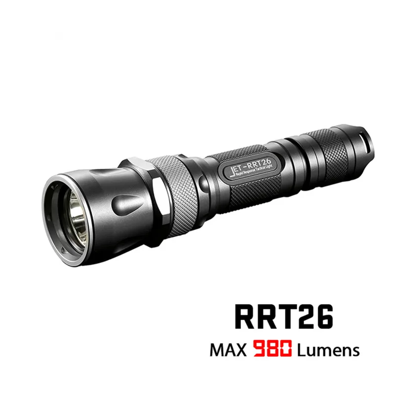

Stepless dimming flashlight JETBeam RRT26 Cree XM-L2 T6 LED max.980LM 300M beam distance waterproof Magnetic Control Ring Rtorch