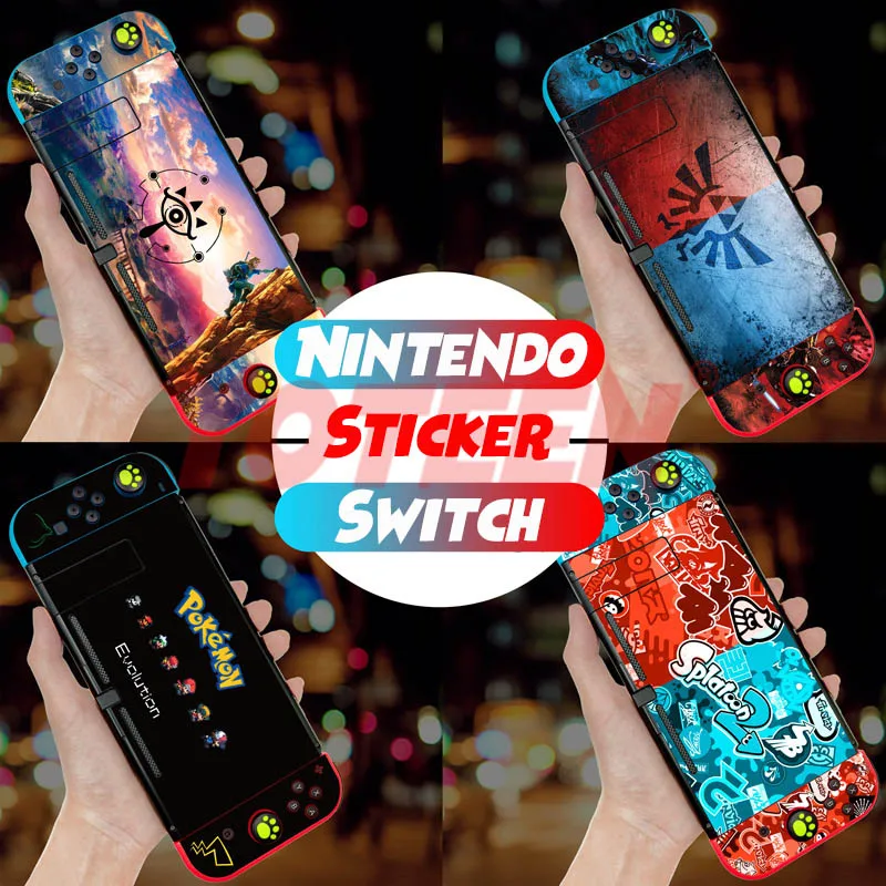

Yoteen for Nintendo Switch Pain Sticker Full Body Cover Dock Joy-con Skin Protection Tempered Glass Screen Protector 2301-2615