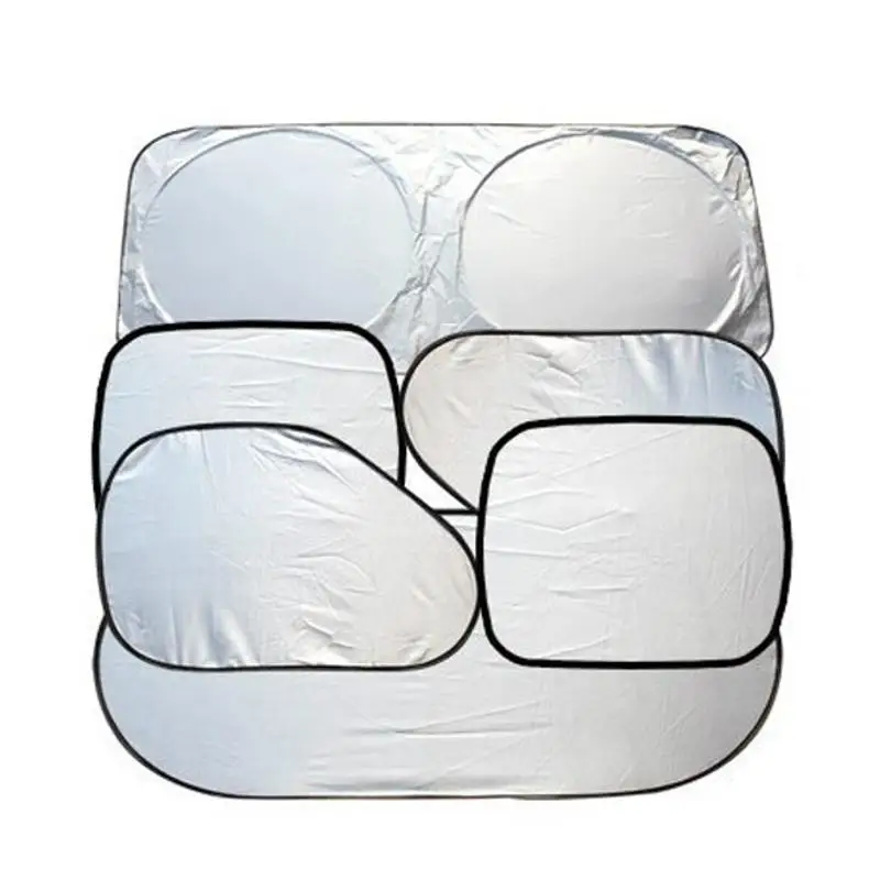 

New Car Window Sun Shade Car Windshield Visor Cover Block Front Cars Window Sunshade UV Protection Shield Film Reflective 6pcs