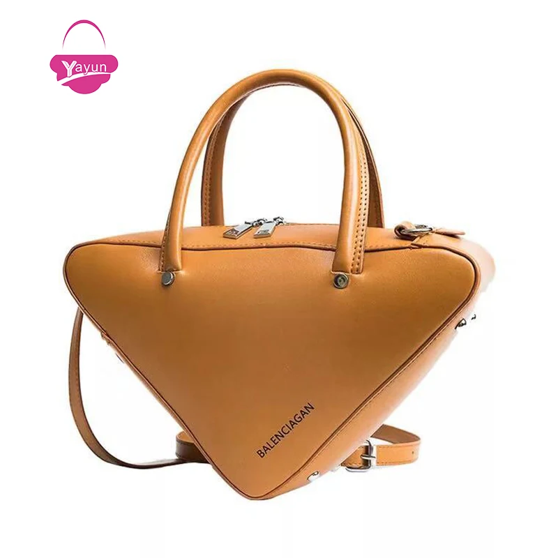 

Famous Brand Triangle Handbag Women PU Leather Shoulder Bags Solid Messenger Bags Ladies Casual Totes