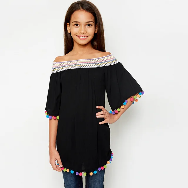 Bohemia girls age 13 dresses Cotton vintage costume autumn sundress teenage girls clothes 10 12