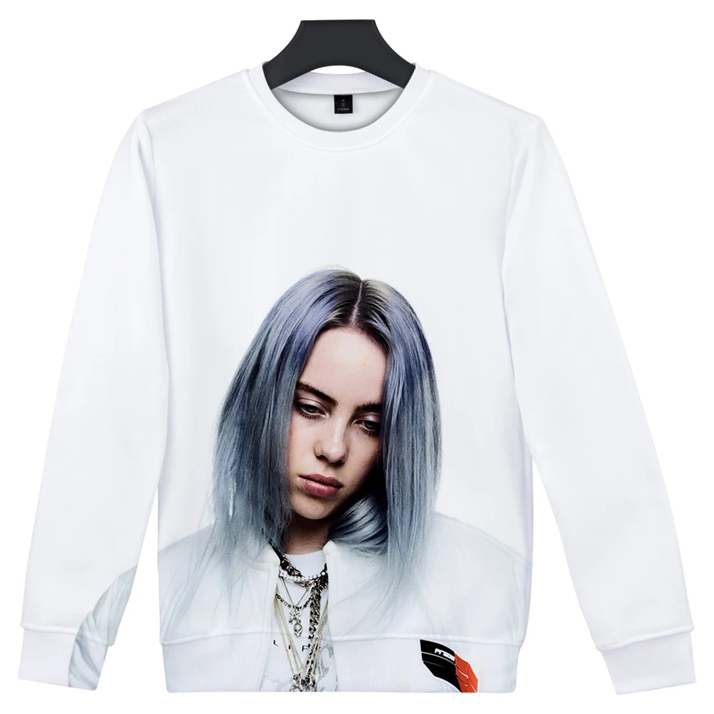 

2019 3D Billie Eilish cool Print Women/men Casual Clothes 2019 Hot Sale Casual Spring k-pop Hoodies Sweatshirts Plus Size 4XL