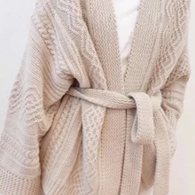 Женский кашемировый кардиган, Новое поступление, Осень-зима, v-образный вырез, кардиган на поясе, свитер, уплотненный, женский, свободный, высокое качество, куртка, пальто