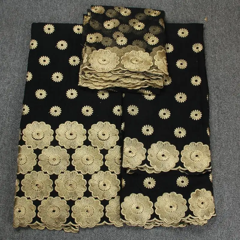 

Stylish 3 in 1 Swiss lace fabric 2018 latest heavy beaded embroidery African cotton fabrics Swiss voile lace popular Dubai style