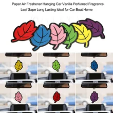 12 шт./лот Авто блеск Бумага висит автомобильный освежитель воздуха ваниль perfumed/Аромат листьев Форма