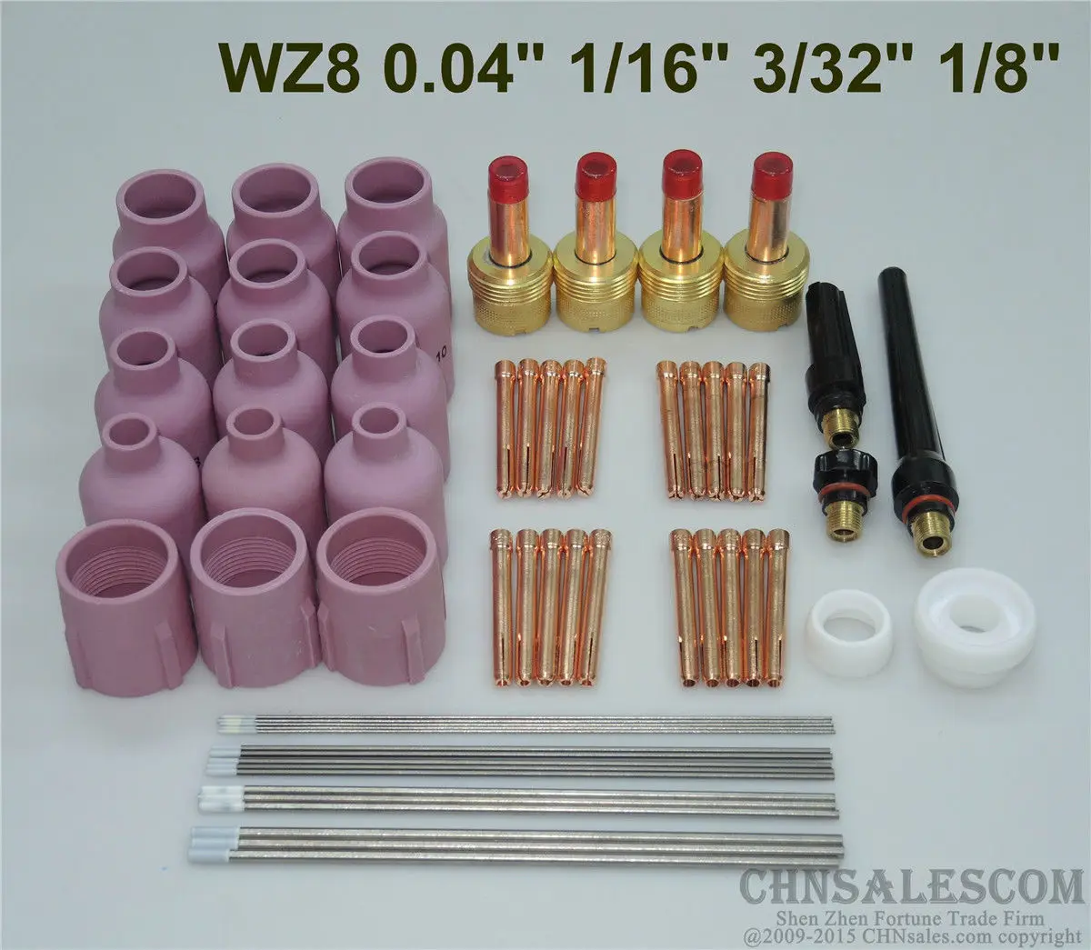 CHNsalescom 60 шт. TIG факел большой газовый объектив WP 17/18/26 WZ8 Вольфрам 0 04 &quot1/16&quot 3/32