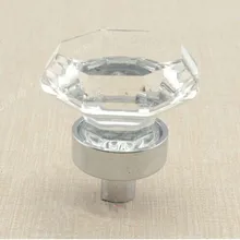 33mm Luxury Crystal Drawer knobs Silver Aluminium Alloy dresser cupboard shoe cabinet Furnitures handles pull knob