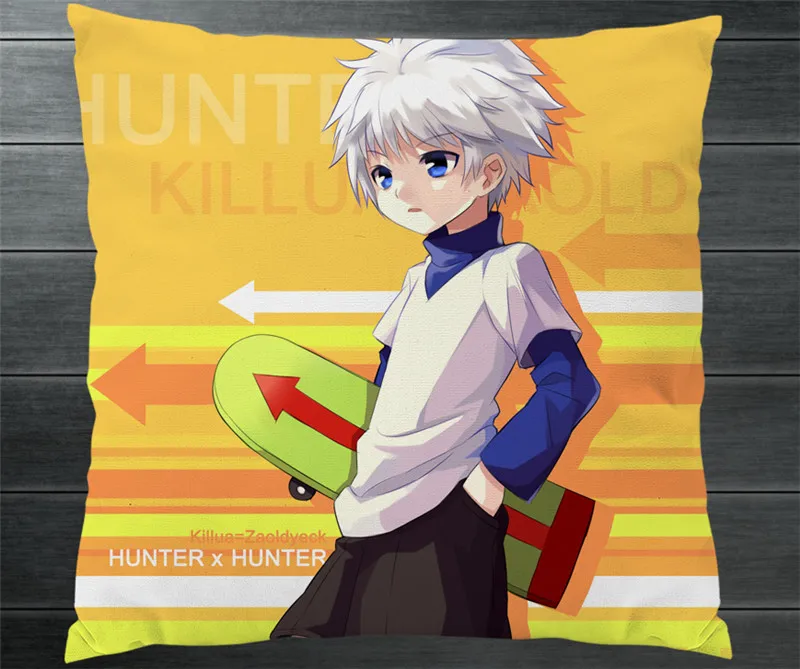 HUNTER X Killua Zoldyck Kirua Zorudikku двусторонний чехол для подушки Манга Аниме Чехол