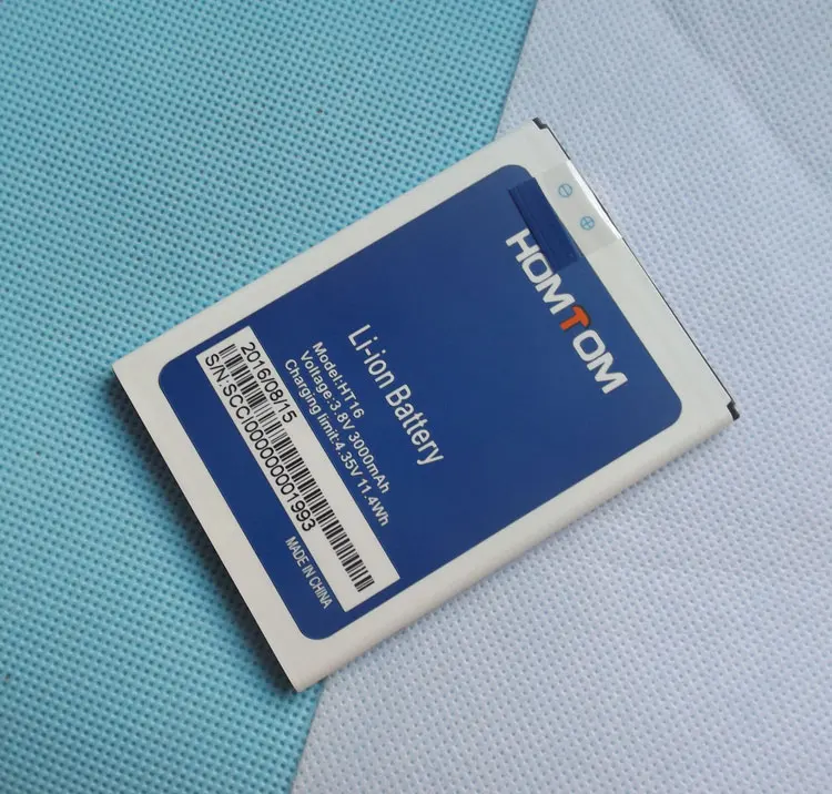 Новинка 100% оригинальный аккумулятор для смартфона homtom ht16 3000 мАч|battery mah|3000 mah