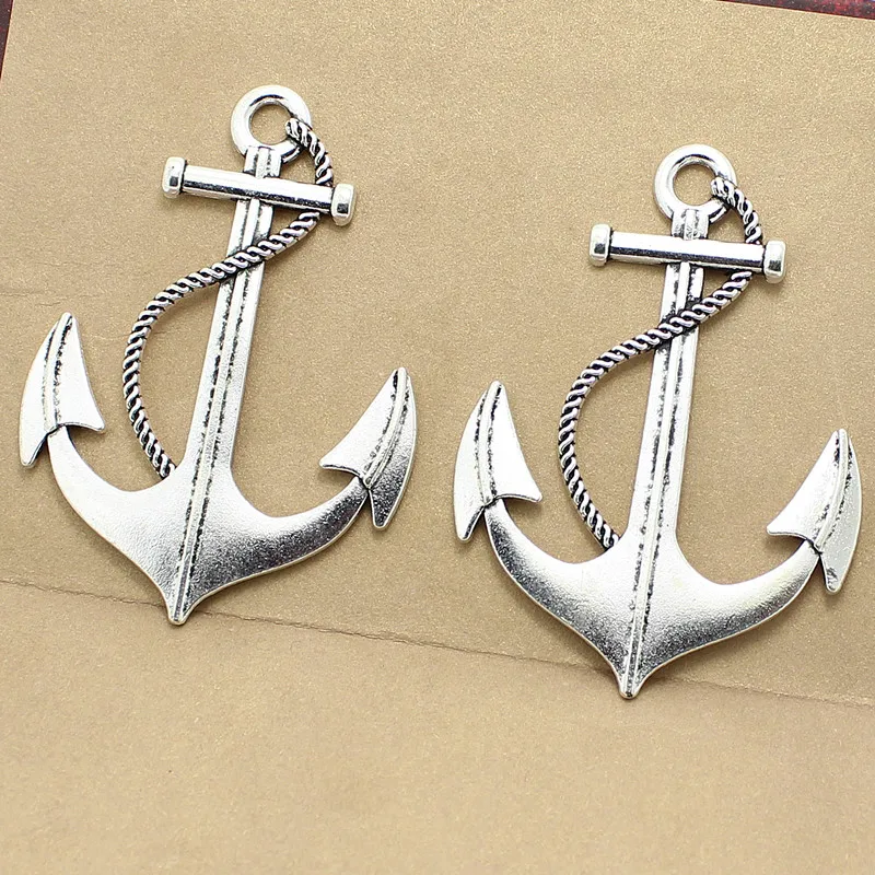 10 pcs 40*55mm Nautical big Anchor Charms Jewelry Anchor Pendants Zinc