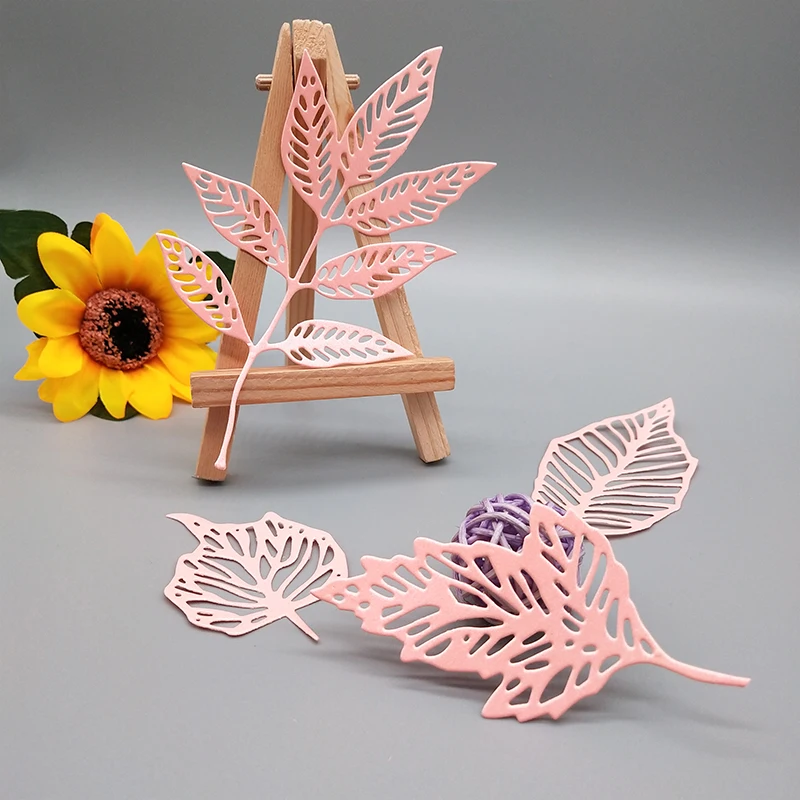 New Arrival Beautiful Leaf Sets Cutting Dies Stencil DIY Scrapbook Photo Album Emboss Decor Paper Card Craft Template 200x120mm | Дом и сад
