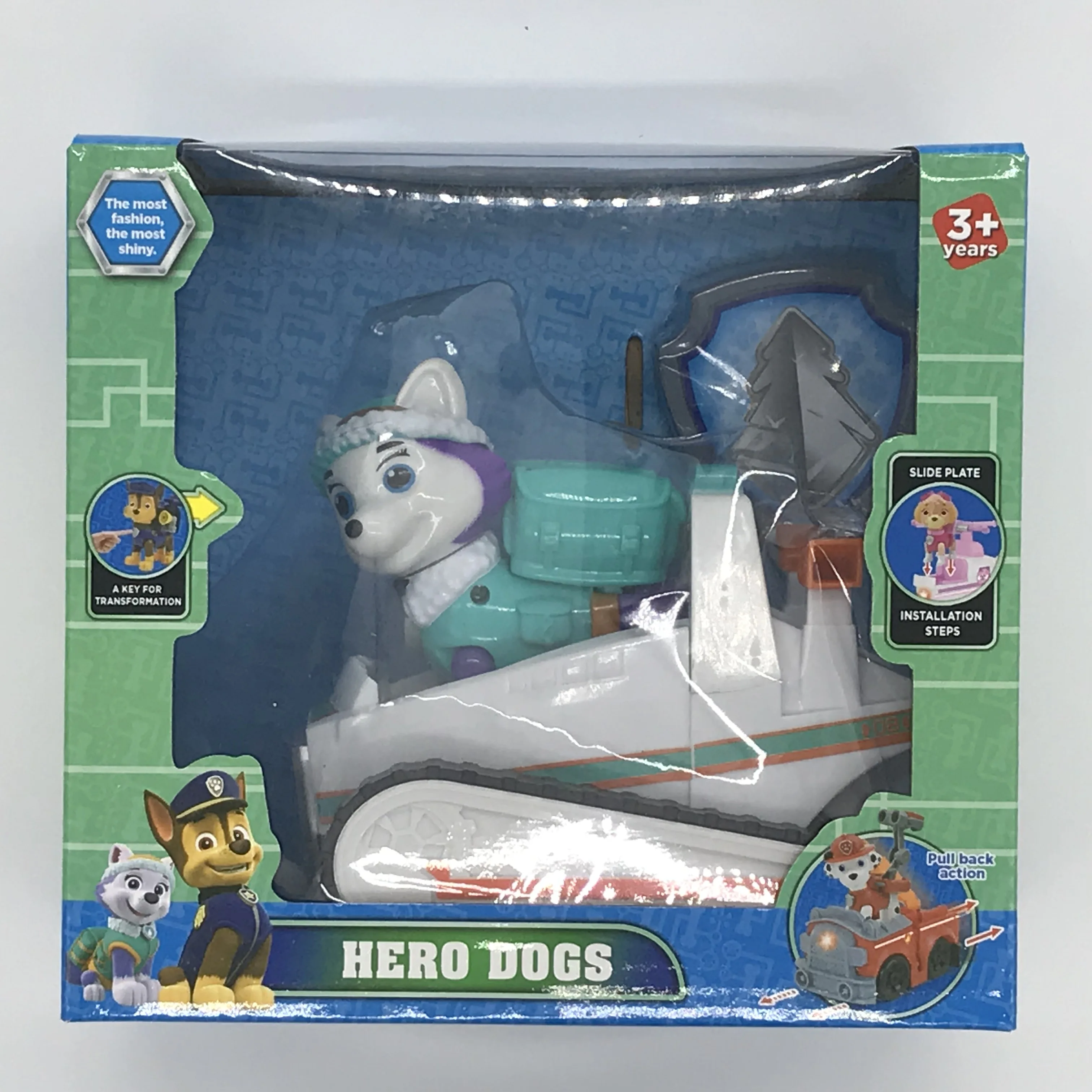 

BJD Pull Back Car Deformable Dog Model for Pawed Patrolling Puppy Toy Cartoon Pull Back Car Action Figures Toys 6080