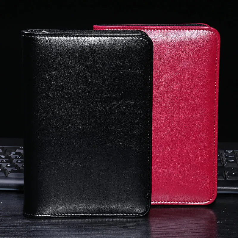 

A6 UK Style Multi Function Zip fauxLeather Spiral Filofax Notebook Portable Agenda Planner Organizer Personal Diary Purse Wallet