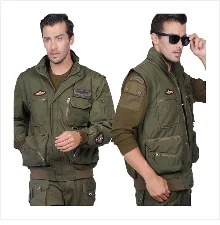 Мужские куртки в стиле милитари, пальто с несколькими карманами, хлопковая Повседневная армейская куртка-бомбер, мужская верхняя одежда, брендовая одежда 3XL AF1206