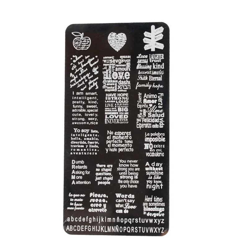 

1 Pcs Nail Stamping Plates 2018 New Arrival Lace/Cartoon/Animal/Flowers Patterns Nail Art Decoration Polish Templates