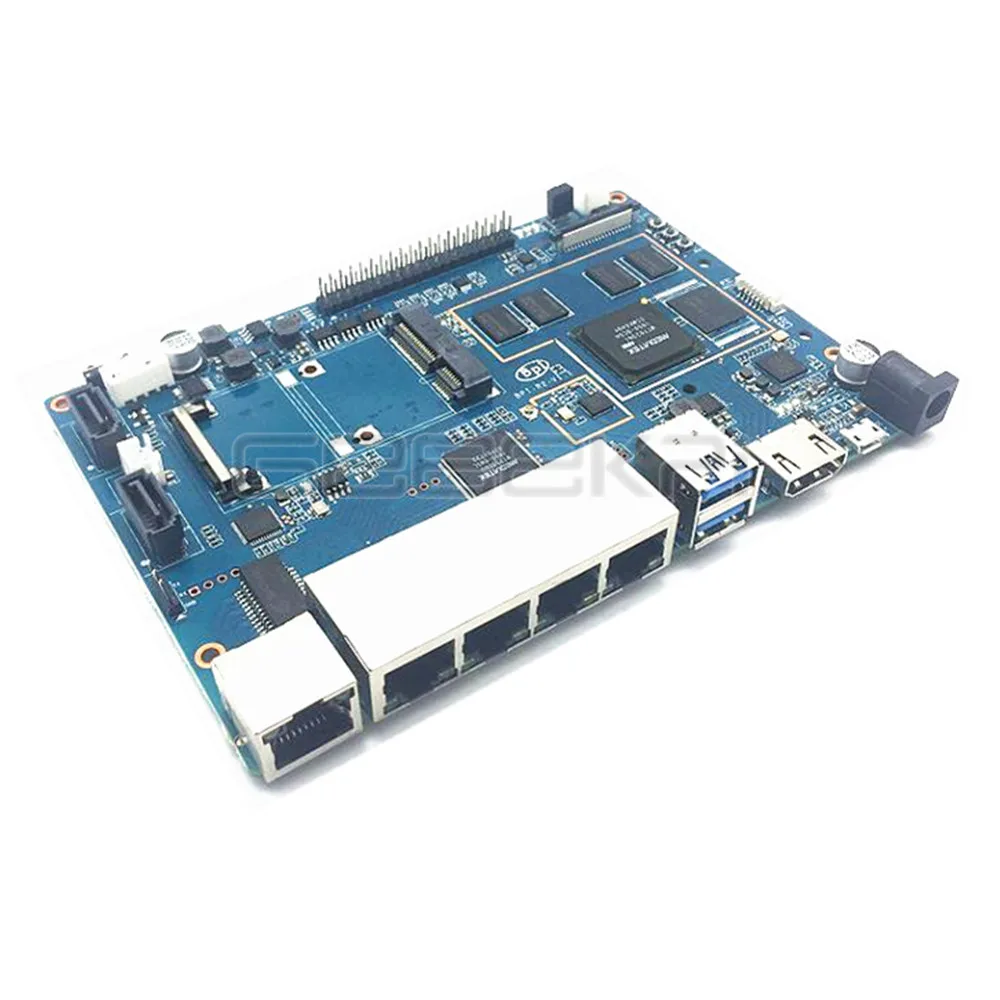 Banana Pi R2 BPI-R2 v1.2 четырехъядерный 2 гб озу с SATA WiFi Bluetooth 8 гб eMMC demo одноплатный - Комплект: Комплект 1