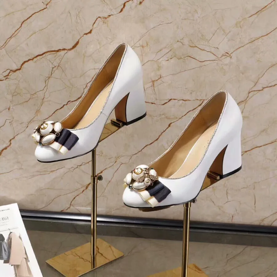 D'origine Simples Chaussures Dhl Libre noir Femmes Expédition À Classique Hauts Talons Cuir De Beige En Mince aqtWvPpW