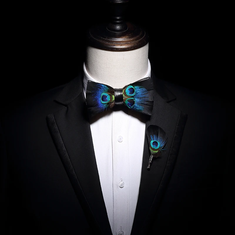 Peacock Feather Handmade Bow Tie Wedding Tuxedo Necktie Cravat Decor Accessories Peacock Feather Handmade Bow Tie Wedding Tuxedo Necktie Cravat Decor Accessories