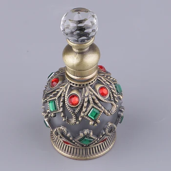 

MagiDeal Beautiful Antique 15ml Refillable Glass Perfume Bottles Case Box for Elegant Woman Wedding Gift #1