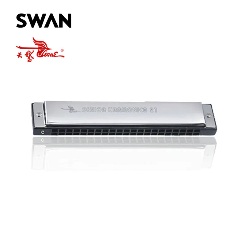 

Swan SW21 High End 21 Holes Tremoloe Harmonica Professional Performance Woodwind Instruments Musical Instrument In Plastic Box