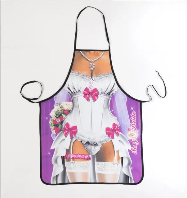2018 Hot Funny Personality Aprons Women Sexy Apron Festival T Spoof Creative Printed Pattern 