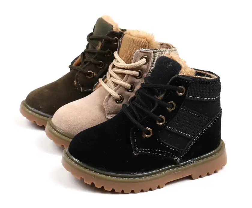 Plush children cotton snow boots-11