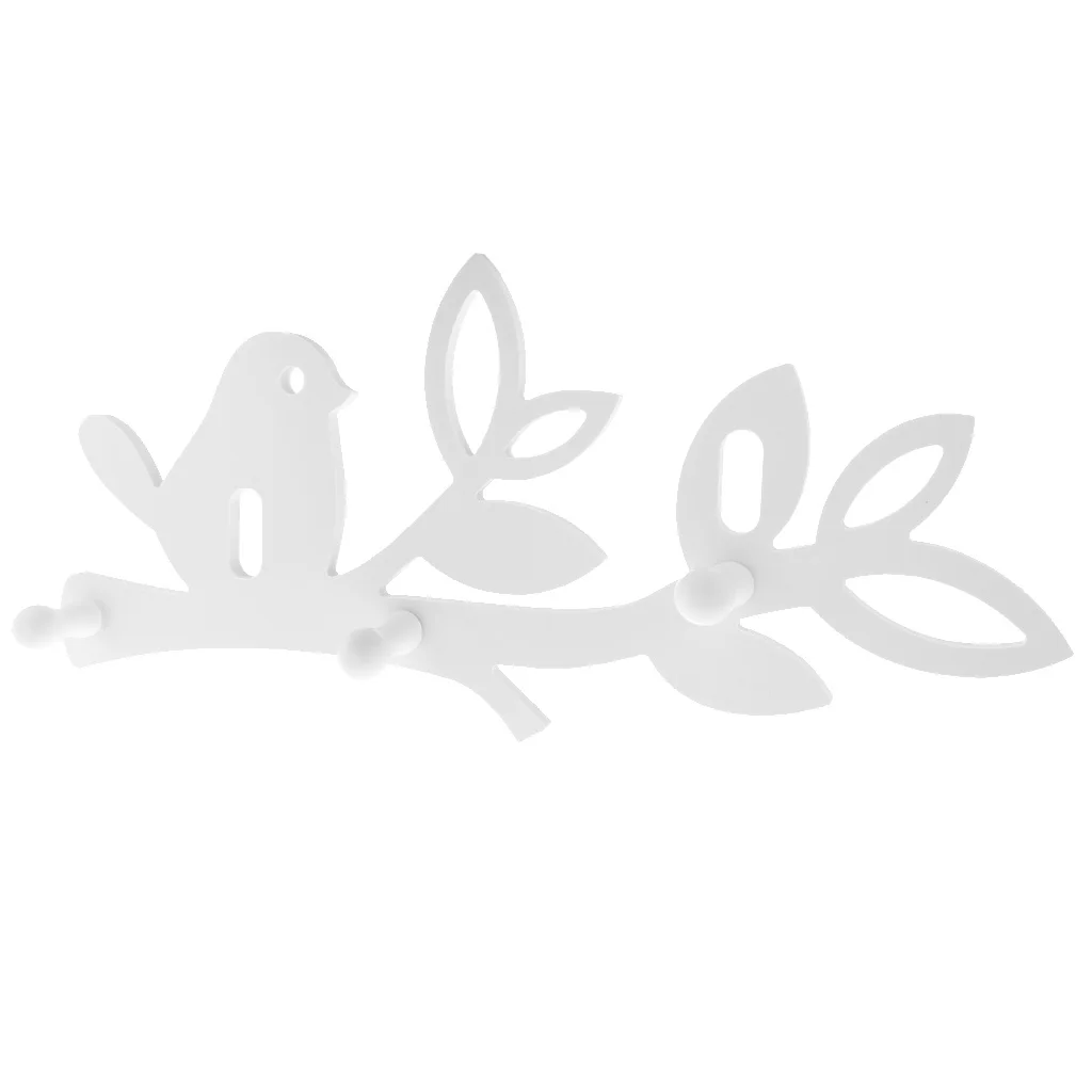 Birds Design Clothes Coat Hooks Towel Hook Wall Shelves Keys Hooks Scarf Handbag Bag Hanger