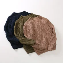 Высококачественные теплые свитера для мальчиков с круглым вырезом; сезон осень-зима; детская трикотажная одежда; Новое поступление детской домашней одежды