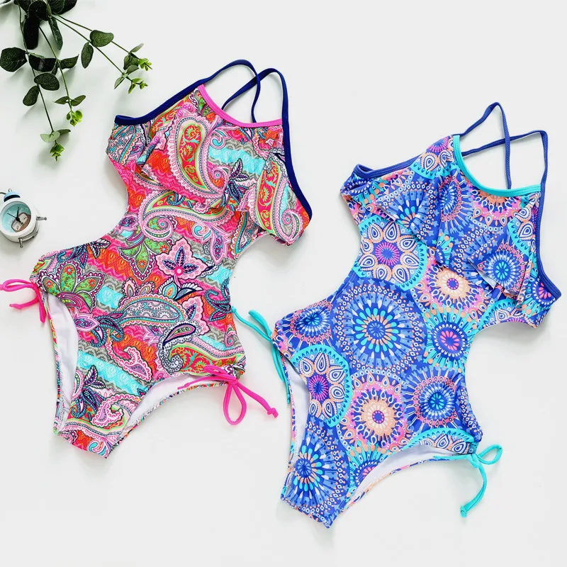 New 2019 One Piece Girls Swimsuit Children Swimsuit 10-16Years Kids One Piece Swimsuits 2019 Bathing Suit G1-CZ906
