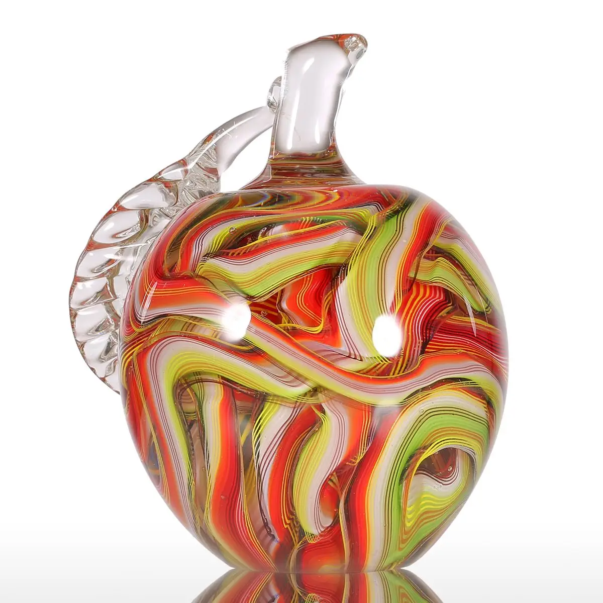 Kopen Tooarts Kleurrijke Apple Gift Glas Ornament Handblown Home Decor Multicolor Home Decor Decoratie Ambachten Gift Beeldje Arts Huis