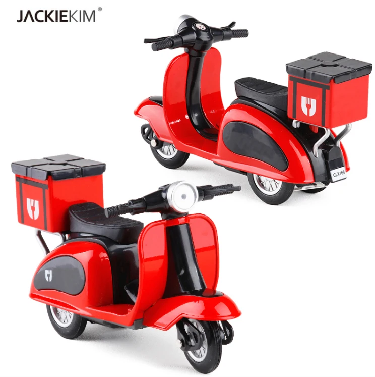 

1:32 Express Delivery Motorcycle Toy Diecast Alloy Pedal Motorcycle Collectible Model For Kids Toys Juguetes Gift Free Shipping