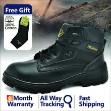 Safetoe бренд модные мужские рабочие ботинки со стальным носком спецобувь с гладкой кожей защитная обувь