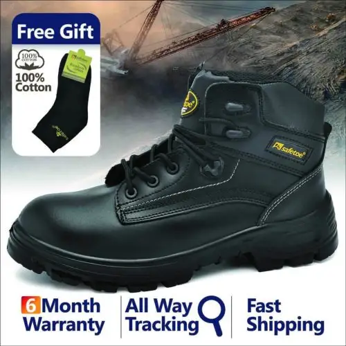 Tanie Safetoe męskie buty ochronne robocze antystatyczne, bez metalu, kompozytowe Toe płyta stalowa oddychające buty przeciw ścieraniu