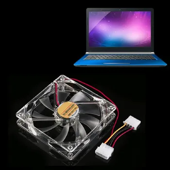 

NOYOKERE Hot Selling 12cm PC Computer Clear Case Quad 4 LED Light 9 Blade CPU Cooling Fan 12V