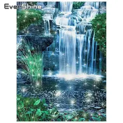 EverShine 5D DIY Diamond Embroidery Waterfall Pictures Of Rhinestones Diamond Painting Cross Stitch Scenery Handmade Home Decor