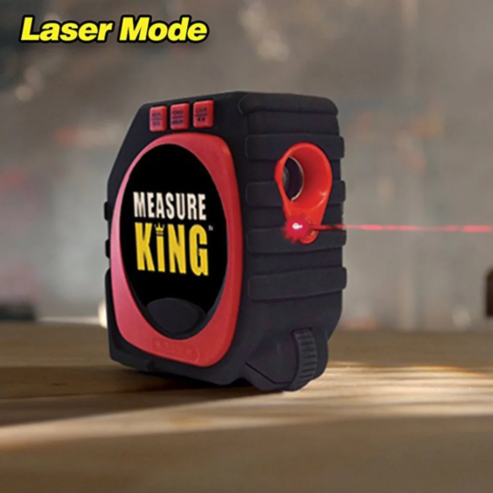 

3 in 1 Measuring Tape with Roll & Cord Mode High Accuracy Laser Digital Tape High Impact Professional Measuring Tool