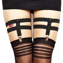 Новые Для женщин сексуальная шипованных подвязки заклепки Панки готы Harajuku пояс ручной работы кольцо подвязки подарок эластичный пояс с подвязками ног бедра