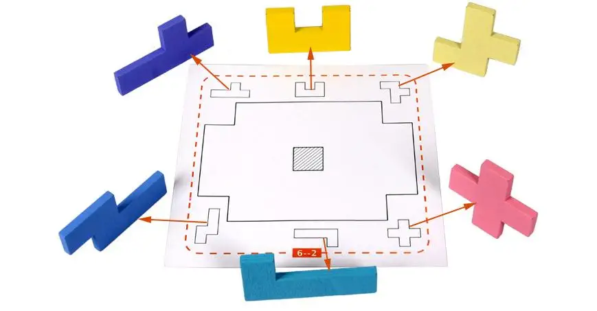 Красочная деревянная головоломка Танграм игрушки дошкольного интеллектуальная развивающая детская игрушка