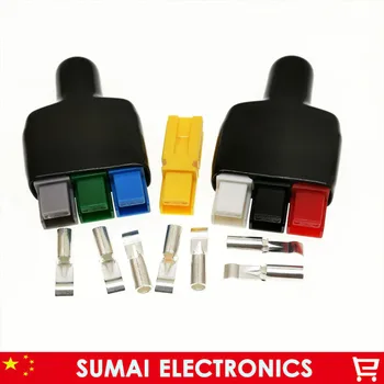 

DIY New 3 Pin 30A 600V Power Connector Battery Plug+sheath Connectors kits For forklift electrocar