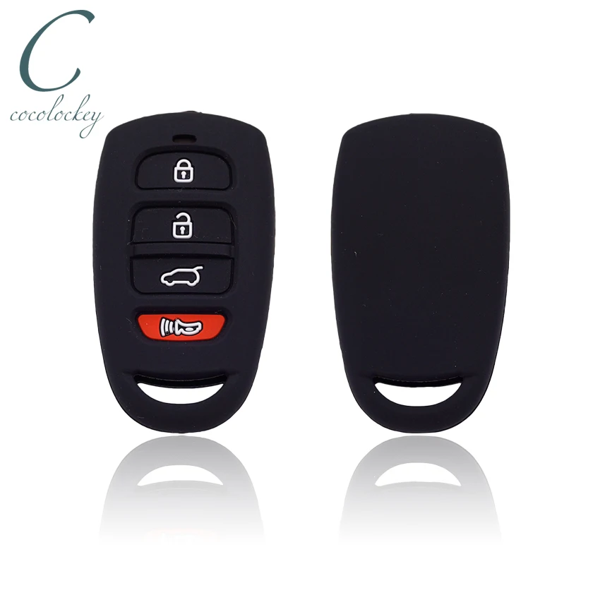 

Cocolockey Silicone Rubber Car Key Cover Fit for Kia Sedona Grand Carnival Car Remote Key Fob Protector Silica Gel 4Buttons