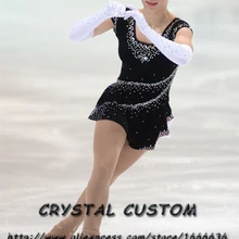 Пользовательские фигурное катание платья для девочек мода бренд соревнования детей Фигурное катание на льду платья Кристалл DR3805