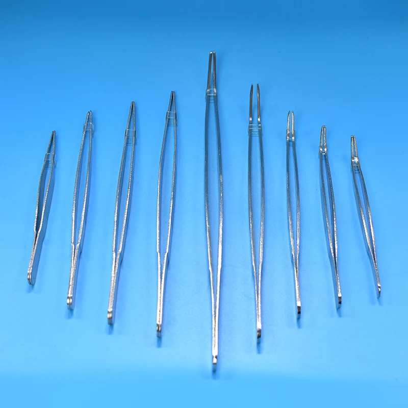

FGHGF Stainless Steel Straight/Elbow Medical Tweezers First Aid Kit Accessories Surgery Tweezers Outdoor Elbow Straight