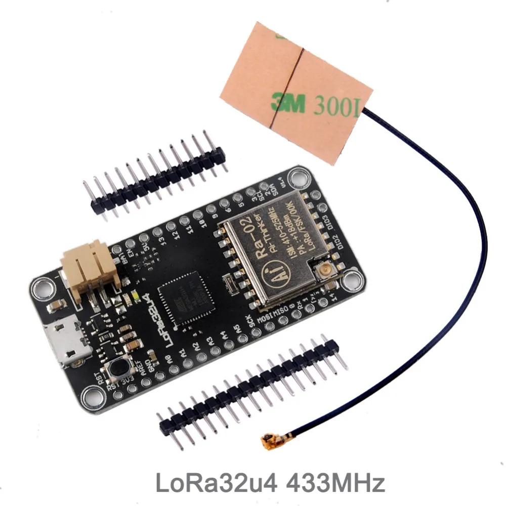 RCmall LoRa32u4 LORA модуль 433 МГц RA02 RA 02 макетная плата большого радиуса действия IOT с