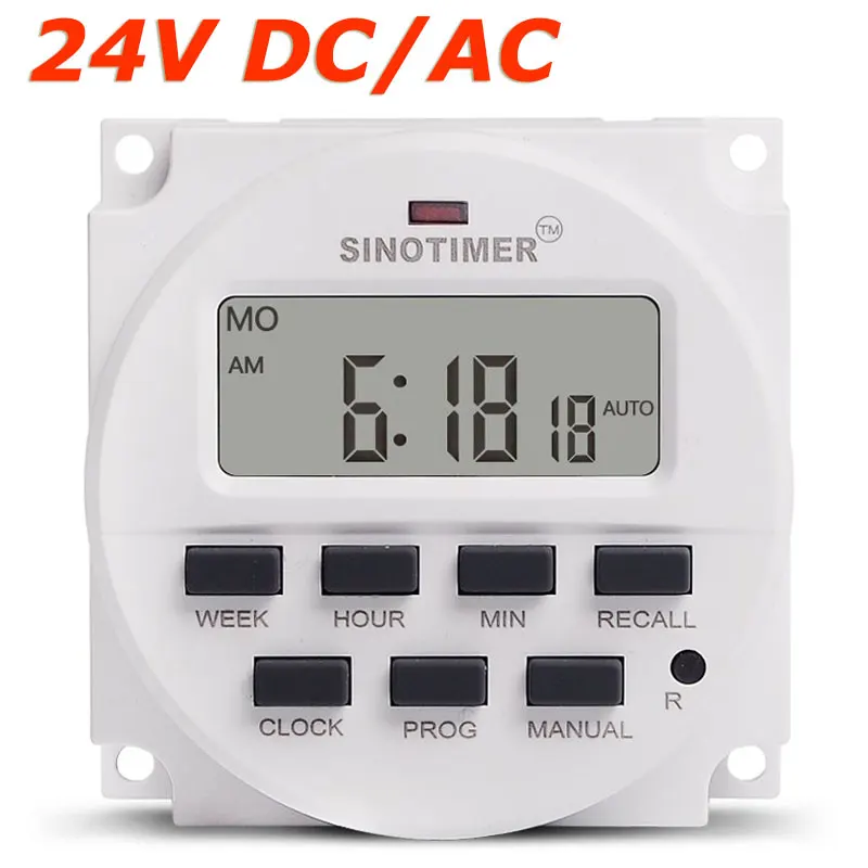 Top Vendor LCD Big DISPLAY Timer 220V 24V DC AC Days Weekly