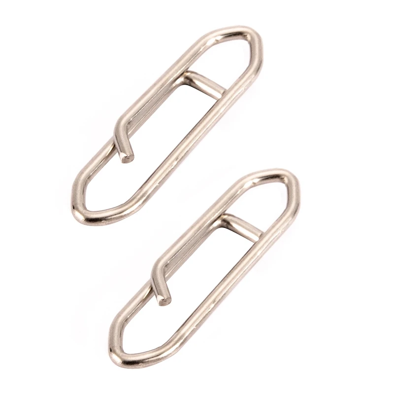 

100Pcs Powerful Fishing Snap Stainless Steel Fishing Clip Interlock Fishing Tackle Type