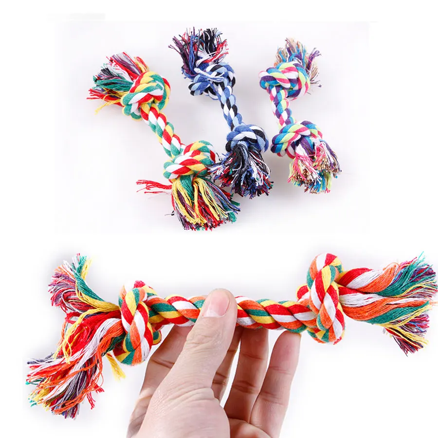 

Pet Dog Resistant Teeth Bite Dog Toys Pet Puppy Training Durable Chew Toys Puppy Braided Cotton Rope Toy Trumpet Chew Knot Toy