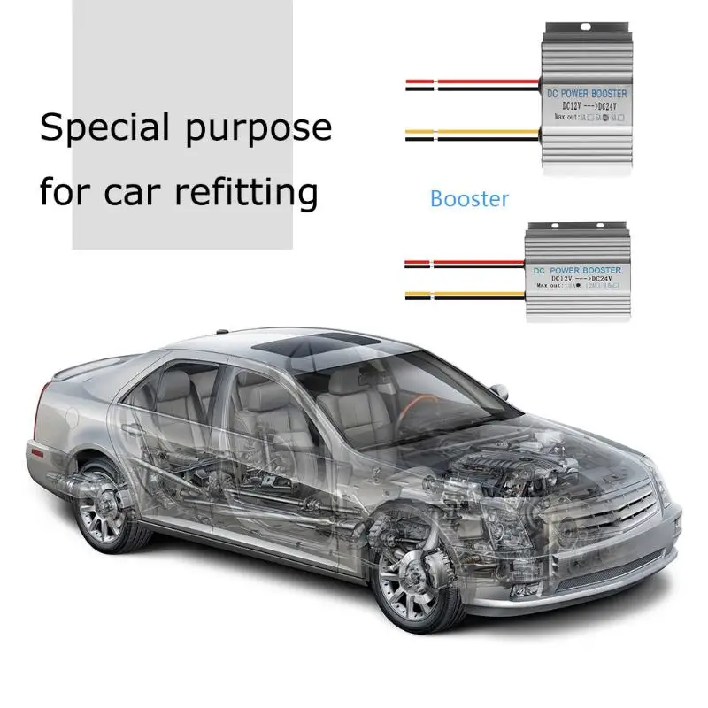 1 шт. водонепроницаемый автомобильный DC 12 В к DC 24 В повышающий преобразователь регулятор мощности Инвертор Трансформатор автомобильный
