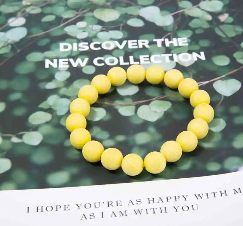 

Colorful Natural Tourmaline Stone Bracelets For Women Yoga Charm Stretch Round Bead Bracelet Wholesale